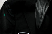 Calvin Klein Mens Skinny fit Suit Jacket Blazer 40 R Black Solid Stretch Wool