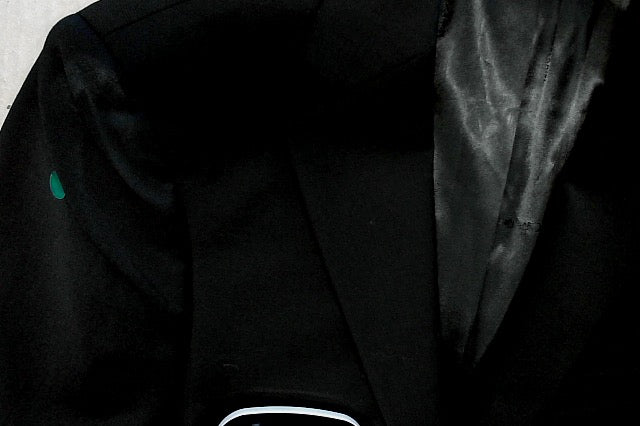 Calvin Klein Mens Skinny fit Suit Jacket Blazer 40 R Black Solid Stretch Wool
