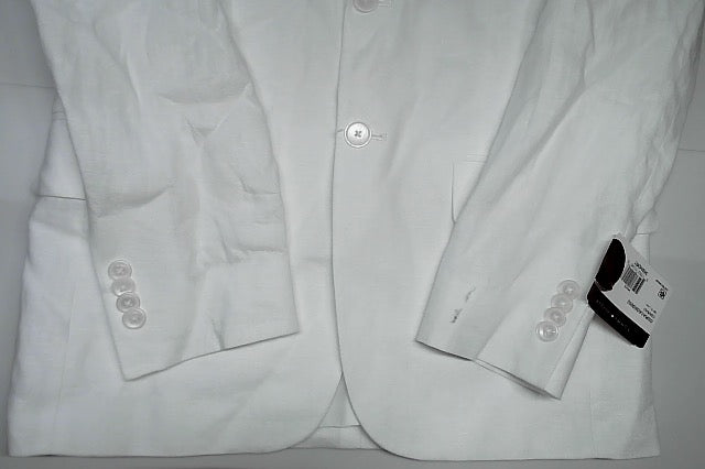 Tommy Hilfiger Mens Modern fit Sport Coat Blazer 36 S White Solid Linen