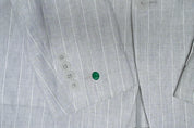 Calvin Klein Mens Slim fit Suit Jacket Blazer 38 L Light Grey Striped Linen