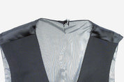 Alfani Mens Slim fit Button-Up Vest Medium Black Solid Stretch