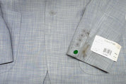 Calvin Klein Mens Slim fit Sport Coat Blazer 41 L Light Blue Solid Stretch