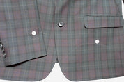 Bar III Mens Slim fit Suit Jacket Blazer 40 R Green Plaid