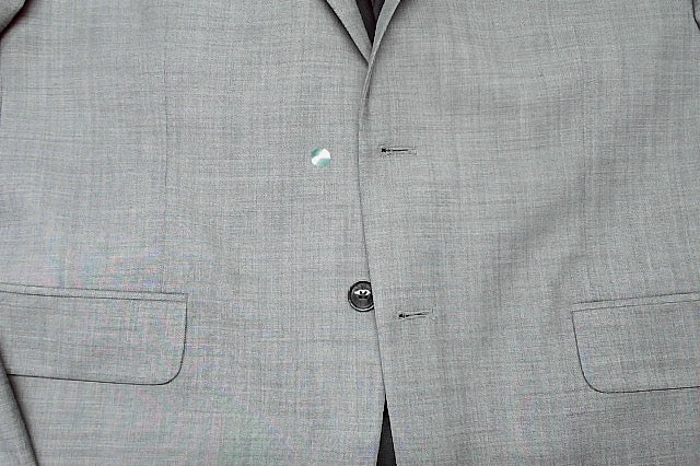 Tommy Hilfiger Mens Modern fit Suit Jacket Blazer 44 S Grey Solid Stretch Wool