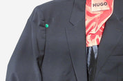 Hugo Boss Mens Modern fit Suit Jacket Blazer 38 R Navy Blue Solid Stretch Wool