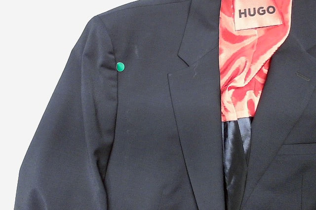 Hugo Boss Mens Modern fit Suit Jacket Blazer 38 R Navy Blue Solid Stretch Wool