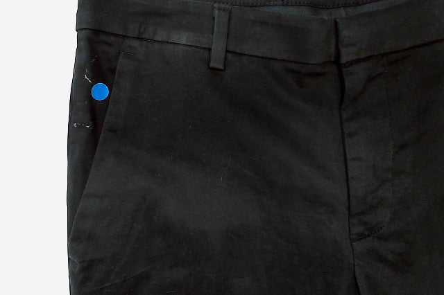 Perry Ellis Mens Slim fit Dress Pants 30 / 30 Black Solid Stretch