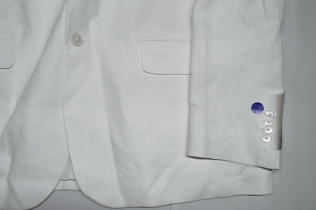 Tommy Hilfiger Mens Modern fit Suit Jacket Blazer 42 R White Solid Linen