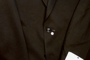 Tayion Collection Mens Classic fit Suit Jacket Blazer 48 L Black Solid
