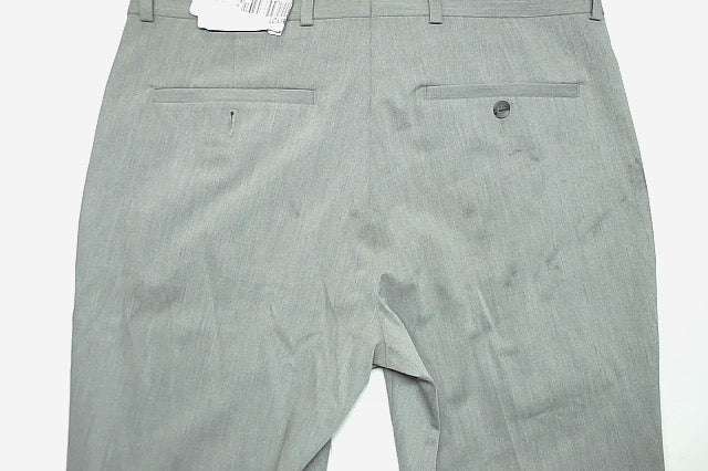 Kenneth Cole Mens Slim fit Dress Pants 32 / 30 Light Grey Solid