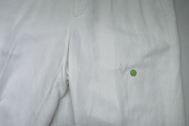 Perry Ellis Mens Modern fit Dress Pants 33 / 30 White Solid Linen