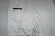 Perry Ellis Mens Modern fit Dress Pants 33 / 30 White Solid Linen