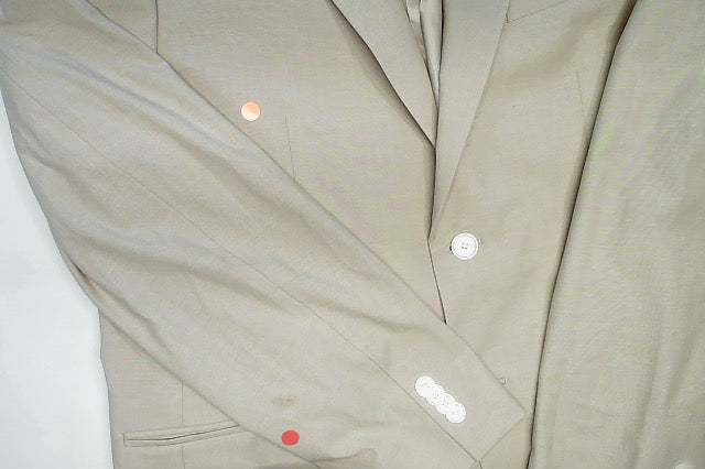 Tommy Hilfiger Mens Modern fit Suit Jacket Blazer 42 R Beige Solid Stretch