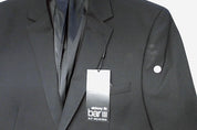 Bar Iii Mens Skinny fit Suit Jacket Blazer 46 R Black Solid Wool