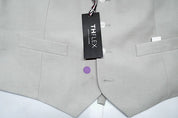 Tommy Hilfiger Mens Modern fit Button-Up Suit Vest Large Beige Solid Stretch