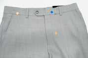 Bar Iii Mens Slim fit Dress Pants 30 / 30 Light Grey Solid Stretch