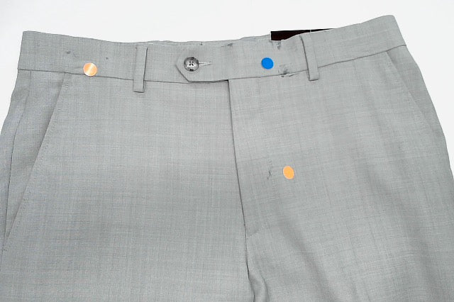 Bar Iii Mens Slim fit Dress Pants 30 / 30 Light Grey Solid Stretch