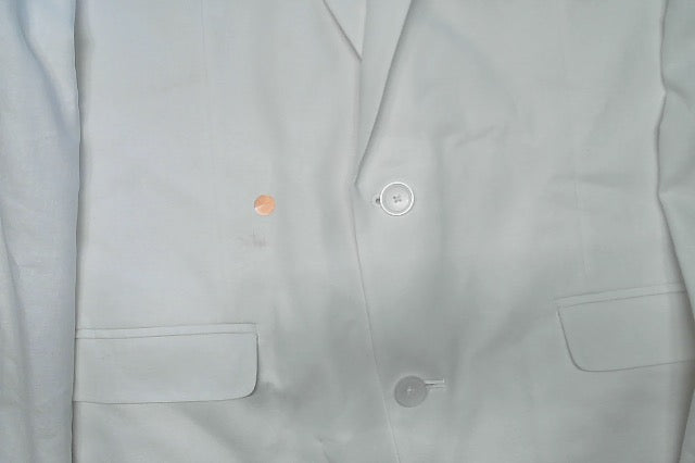 Bar Iii Mens Slim fit Sport Coat Blazer 40 R White Solid Stretch