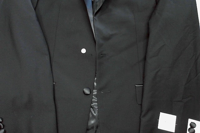 Calvin Klein Mens Slim fit Tuxedo Jacket Blazer 42 R Black Solid Stretch