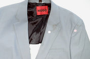 Hugo Boss Mens Modern fit Suit Jacket Blazer 38 R Light Blue Solid Stretch