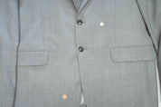 Calvin Klein Mens Slim fit Suit Jacket Blazer 44 S Light Grey Solid Stretch Wool