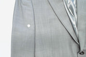 Calvin Klein Mens Slim fit Suit Jacket Blazer 44 S Light Grey Solid Stretch Wool