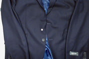 Kenneth Cole Mens Slim fit Suit Jacket Blazer 44 R Navy Blue Solid Stretch