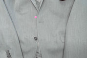 Kenneth Cole Mens Slim fit Suit Jacket Blazer 42 S Light Grey Solid Stretch