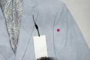 Bar Iii Mens Slim fit Sport Coat Blazer 40 R Light Blue Solid Stretch