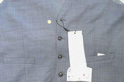Calvin Klein Mens Slim fit Button-Up Suit Vest Medium Blue Solid Stretch