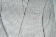 Bar Iii Mens Slim fit Sport Coat Blazer 38 S Light Grey Plaid Stretch