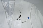 Bar Iii Mens Slim fit Sport Coat Blazer 38 S White Solid Stretch