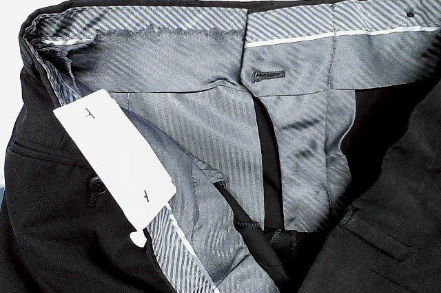 Michael Kors Mens Classic fit Dress Pants 30 / 32 Black Solid Stretch