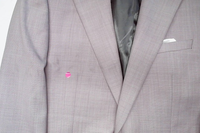 Calvin Klein Mens Slim fit Suit Jacket Blazer 42 L Pink Solid Stretch