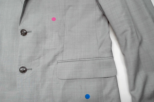 Calvin Klein Mens Slim fit Sport Coat Blazer 42 L Light Grey Solid Stretch
