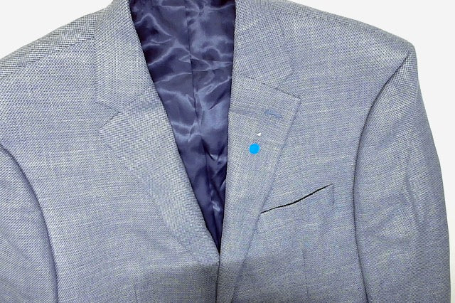 Michael Kors Mens Classic fit Sport Coat Blazer 42 R Light Blue Birdseye