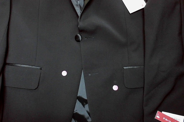 Calvin Klein Mens Slim fit Tuxedo Jacket Blazer 40 S Black Solid Stretch