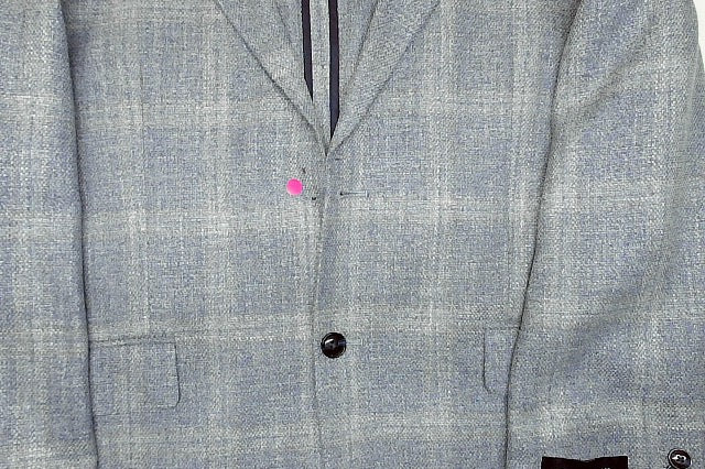 Tommy Hilfiger Mens Modern fit Sport Coat Blazer 44 S Light Blue Plaid Stretch