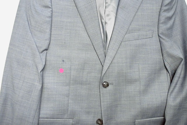 Calvin Klein Mens Skinny fit Suit Jacket Blazer 38 S Powder Blue Solid Stretch