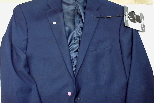 Kenneth Cole Mens Slim fit Suit Jacket Blazer 40 R Navy Blue Solid Stretch