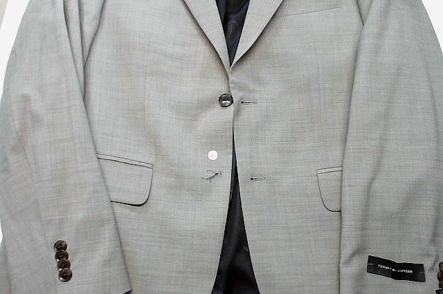 Tommy Hilfiger Mens Modern fit Suit Jacket Blazer 40 S Beige Solid Stretch