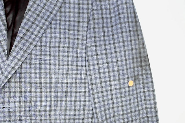 Tommy Hilfiger Mens Modern fit Sport Coat Blazer 36 S Light Blue Plaid Stretch