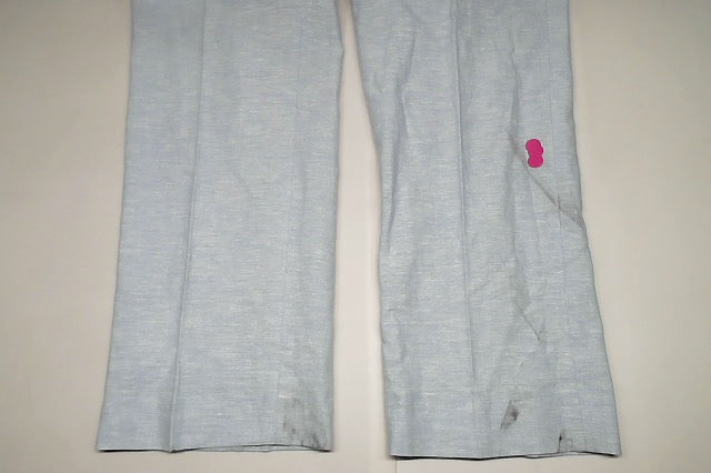Bar Iii Mens Slim fit Dress Pants 32 / 32 Light Blue Solid Stretch Linen