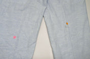 Bar Iii Mens Slim fit Dress Pants 32 / 30 Light Blue Solid Stretch Linen