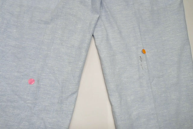 Bar Iii Mens Slim fit Dress Pants 32 / 30 Light Blue Solid Stretch Linen