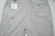 Calvin Klein Mens Slim fit Dress Pants 38 / 32 Light Grey Solid Stretch