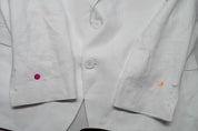 Bar Iii Mens Slim fit Suit Jacket Blazer 44 S White Solid Stretch Linen