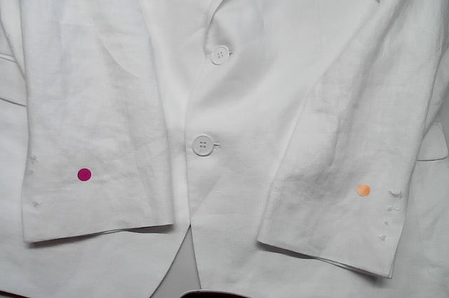Bar Iii Mens Slim fit Suit Jacket Blazer 44 S White Solid Stretch Linen