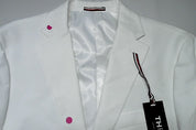 Tommy Hilfiger Mens Modern fit Suit Jacket Blazer 40 S White Solid Stretch