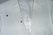 Tommy Hilfiger Mens Modern fit Suit Jacket Blazer 46 R White Solid Stretch